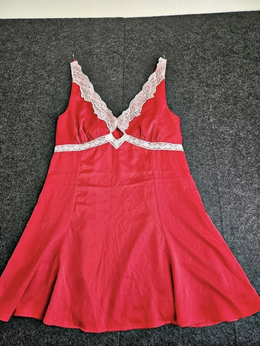 Wild Fable Lace Trim Dress in Red & Pink Size XL